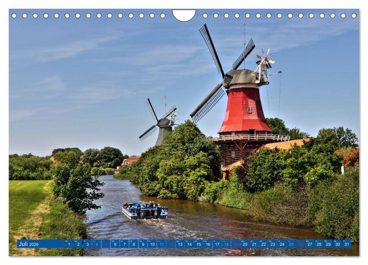Produktbild: Die Krummh&ouml;rn Gemeinde in Ostfriesland (Wandkalender 2026 DIN A4 quer), CALVENDO Monatskalender