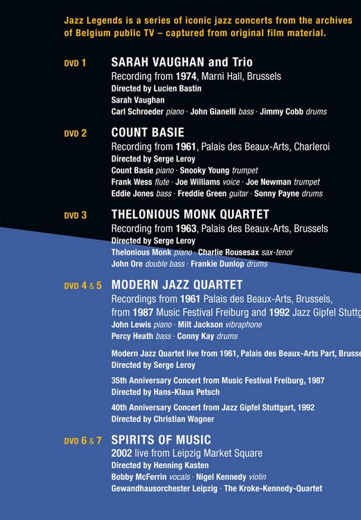 Produktbild: Jazz Legends - Limited Collector's Edition [7 DVDs]