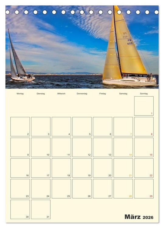 Produktbild: Segeln, unser Jahresplaner (Tischkalender 2026 DIN A5 hoch), CALVENDO Monatskalender