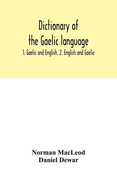 Produktbild: Dictionary of the Gaelic language