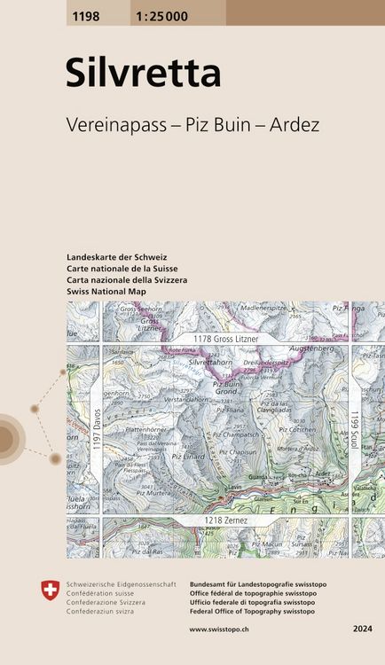 Produktbild: Swisstopo 1 : 25 000 Silvretta