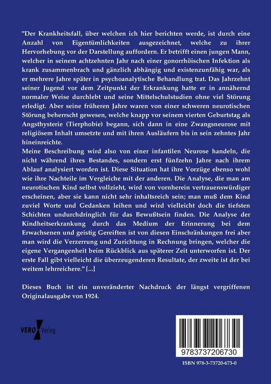 Produktbild: Aus der Geschichte einer infantilen Neurose