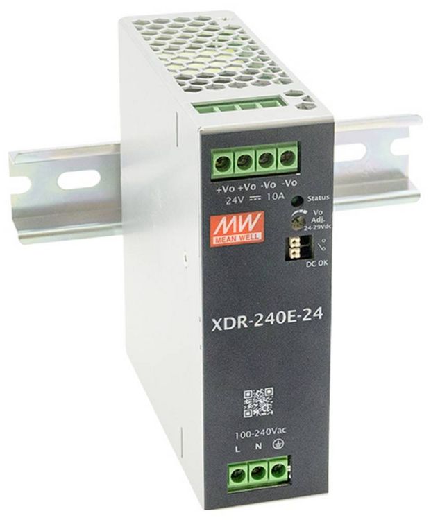 Produktbild: MEAN WELL MW XDR-240E-12 Hutschienen-Netzteil (DIN-Rail) 12V 20A 240W Inhalt 1St.