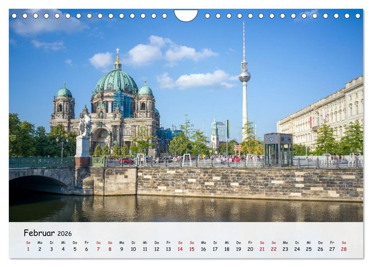 Produktbild: Berlin - Zwischen Alexanderplatz und Brandenburger Tor (Wandkalender 2026 DIN A4 quer), CALVENDO Monatskalender