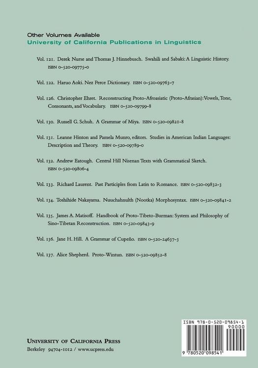 Produktbild: A Reference Grammar of Wappo