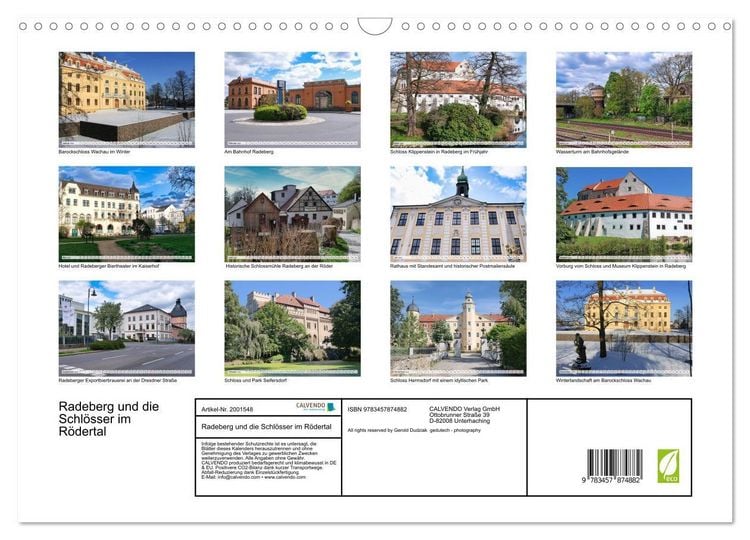 Produktbild: Radeberg und die Schl&ouml;sser im R&ouml;dertal (Wandkalender 2026 DIN A3 quer), CALVENDO Monatskalender