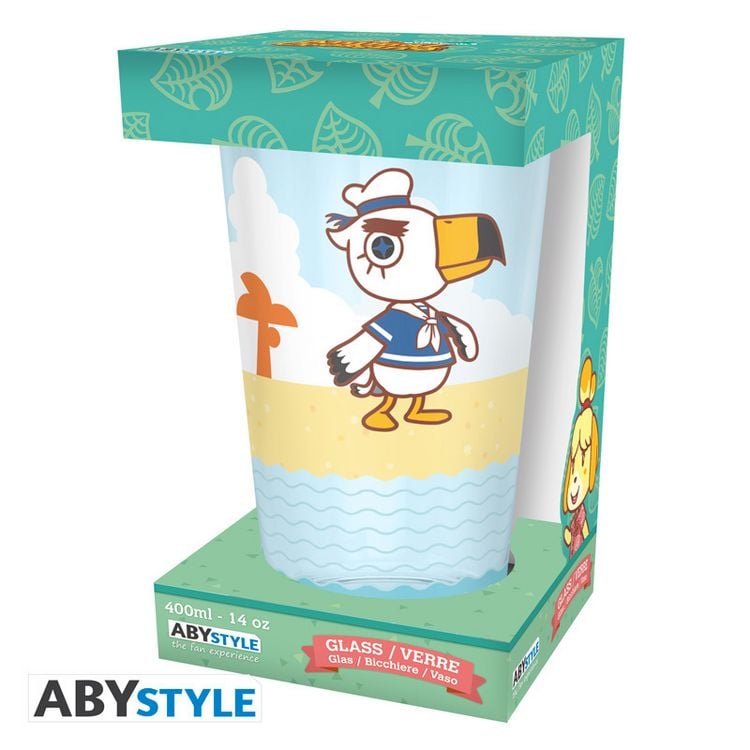 Produktbild: ANIMAL CROSSING - Large Glass - 400ml - "Beach Characters" - box