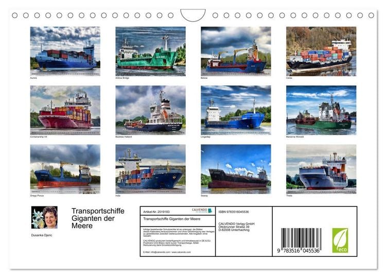 Produktbild: Transportschiffe Giganten der Meere (Wandkalender 2026 DIN A4 quer), CALVENDO Monatskalender
