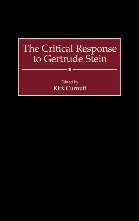 Produktbild: The Critical Response to Gertrude Stein