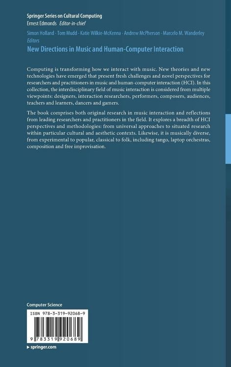 Produktbild: New Directions in Music and Human-Computer Interaction