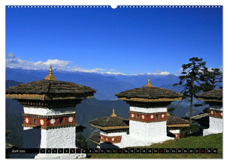 Produktbild: K&ouml;nigreich Bhutan - Juwel am Himalaya (Wandkalender 2026 DIN A2 quer), CALVENDO Monatskalender