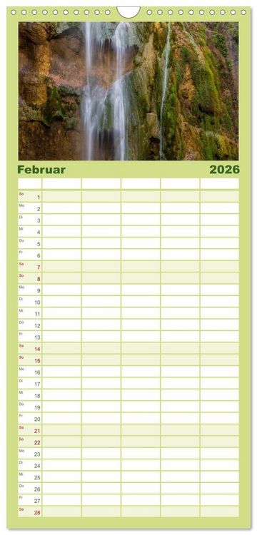 Produktbild: Familienplaner 2026 - Naturwunder Plitvicer Seen mit 5 Spalten (Wandkalender, 21 x 45 cm) CALVENDO