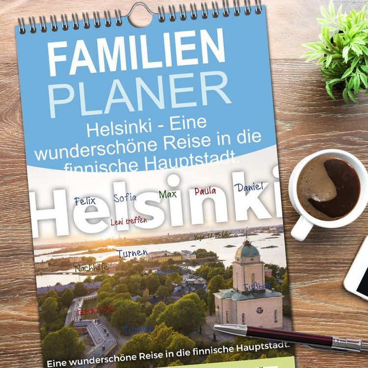 Produktbild: Familienplaner 2026 - Helsinki - Eine wundersch&ouml;ne Reise in die finnische Hauptstadt. mit 5 Spalten (Wandkalender, 21 x 45 cm) CALVENDO