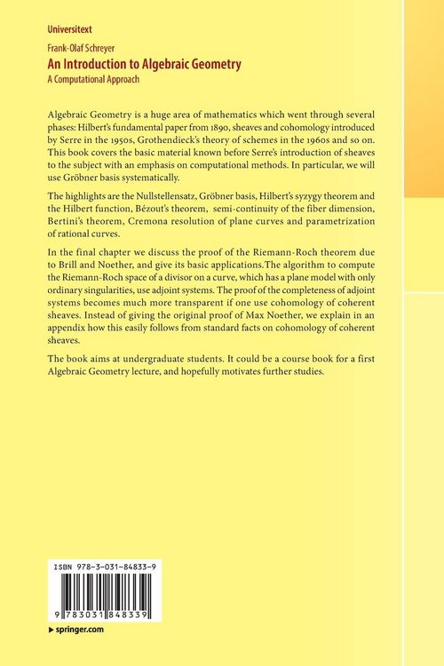 Produktbild: An Introduction to Algebraic Geometry