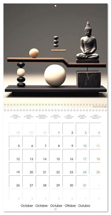 Produktbild: Instant paisible (Calendrier mural carr&eacute; 2026 30x30 cm) Calendrier double avec une page pour vos prises de notes