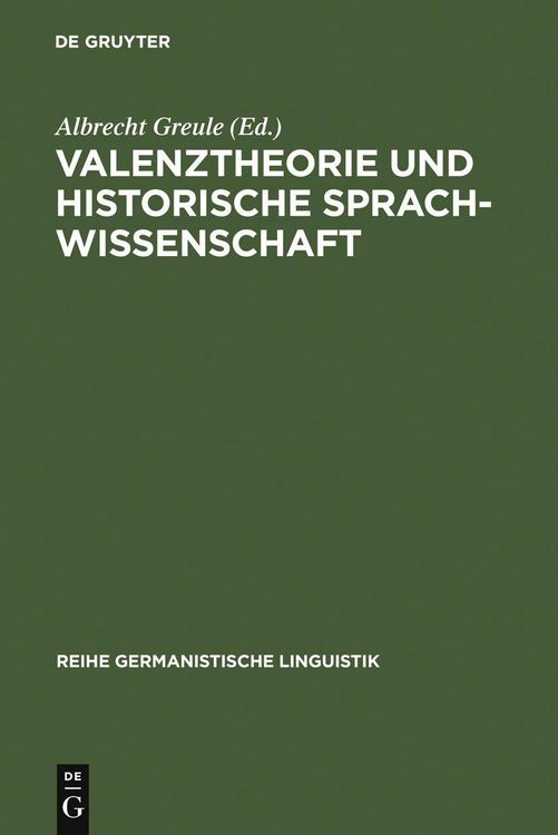 Produktbild: Valenztheorie und historische Sprachwissenschaft