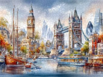 Produktbild: CALVENDO Puzzle London - Tower Bridge | 1000 Teile Lege-Gr&ouml;&szlig;e 64x48cm Foto-Puzzle f&uuml;r gl&uuml;ckliche Stunden