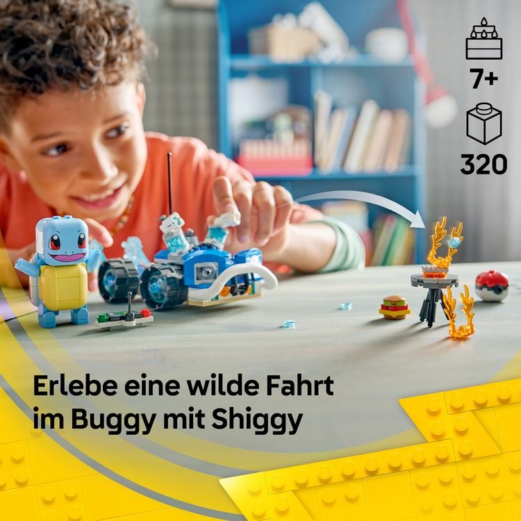 Produktbild: LEGO Pok&eacute;mon SMART Play: Trainer-Buggyabenteuer mit Schiggy kompatibles Set 72156