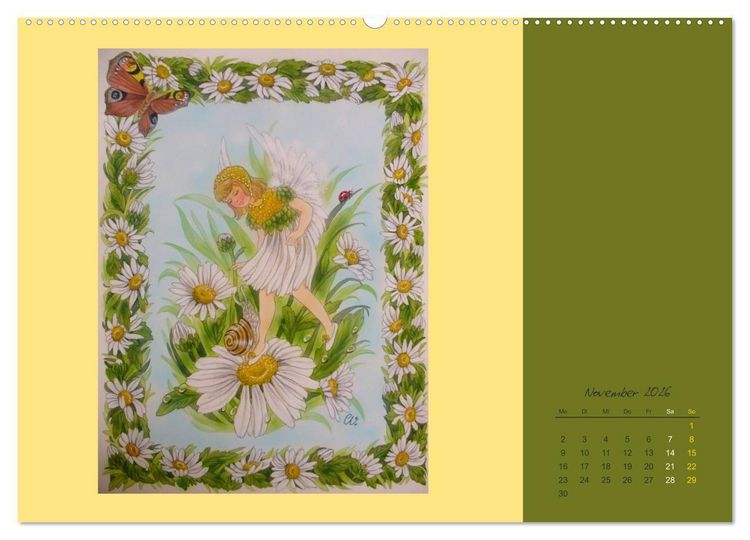 Produktbild: Blumen Elfen (hochwertiger Premium Wandkalender 2026 DIN A2 quer), Kunstdruck in Hochglanz