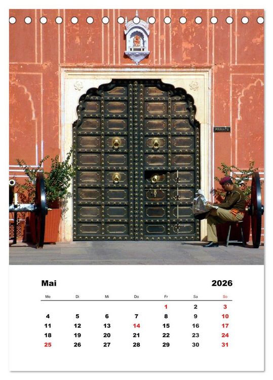 Produktbild: Indien erleben (Tischkalender 2026 DIN A5 hoch), CALVENDO Monatskalender