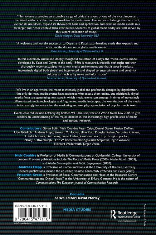 Produktbild: Media Events in a Global Age