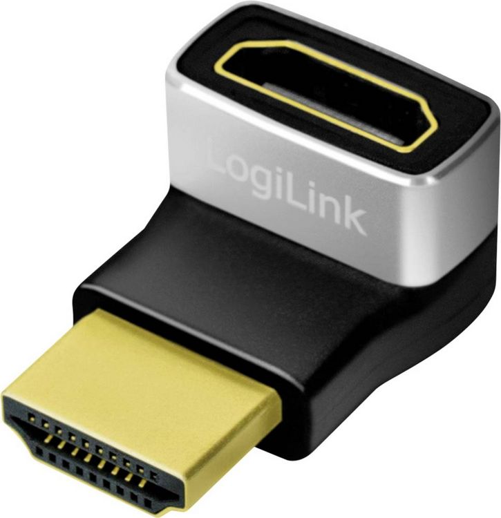 Produktbild: LogiLink AH0007A HDMI Adapter [1x HDMI-Buchse - 1x HDMI-Stecker] Schwarz-Grau