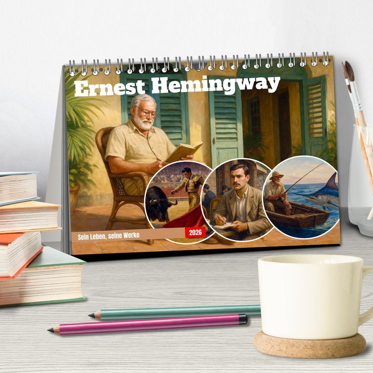 Produktbild: Ernest Hemingway (Tischkalender 2026 DIN A5 quer), CALVENDO Monatskalender