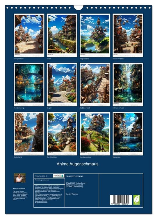 Produktbild: Anime Augenschmaus (Wandkalender 2026 DIN A3 hoch), CALVENDO Monatskalender