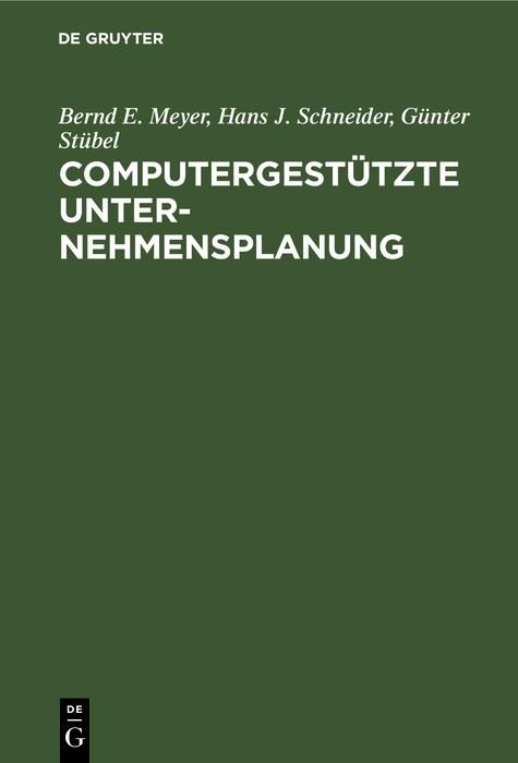 Produktbild: Computergest&uuml;tzte Unternehmensplanung