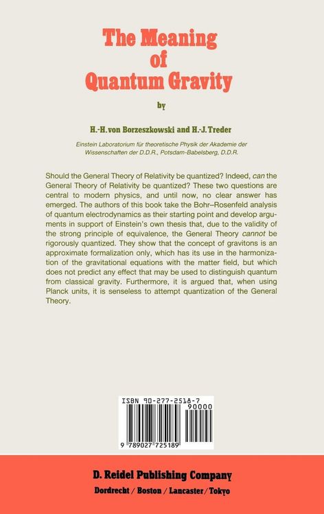Produktbild: The Meaning of Quantum Gravity