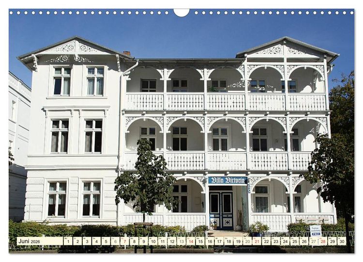 Produktbild: Historische B&auml;derarchitektur R&uuml;gen (Wandkalender 2026 DIN A3 quer), CALVENDO Monatskalender