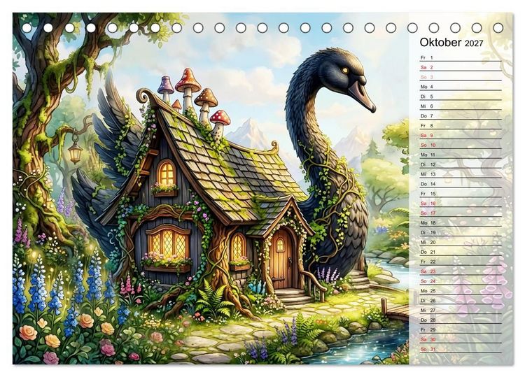 Produktbild: Tierische Fassaden (Tischkalender 2027 DIN A5 quer), CALVENDO Monatskalender