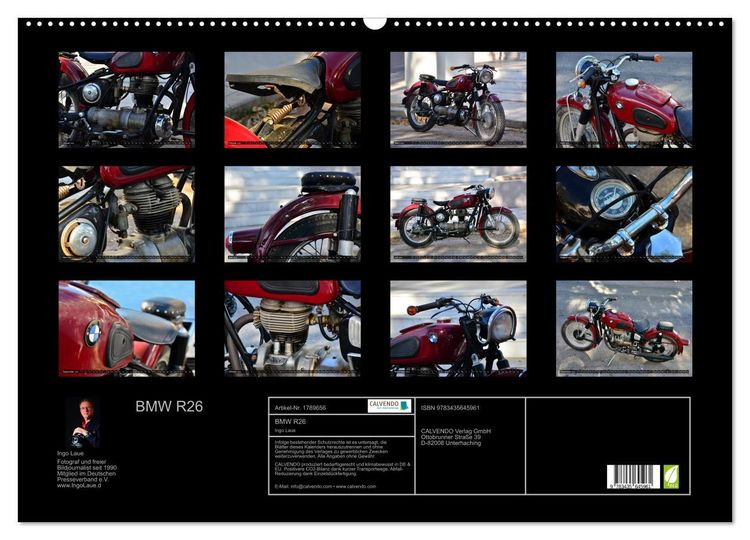 Produktbild: BMW R26 (Wandkalender 2025 DIN A2 quer), CALVENDO Monatskalender