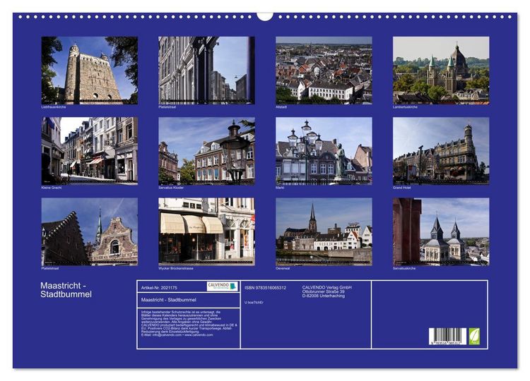 Produktbild: Maastricht - Stadtbummel (Wandkalender 2026 DIN A2 quer), CALVENDO Monatskalender