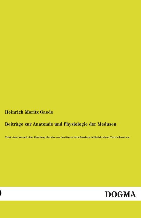 Produktbild: Beitr&auml;ge zur Anatomie und Physiologie der Medusen