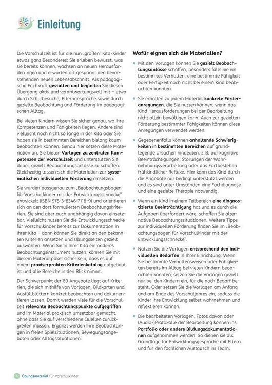 Produktbild: &Uuml;bungsmaterial f&uuml;r Vorschulkinder