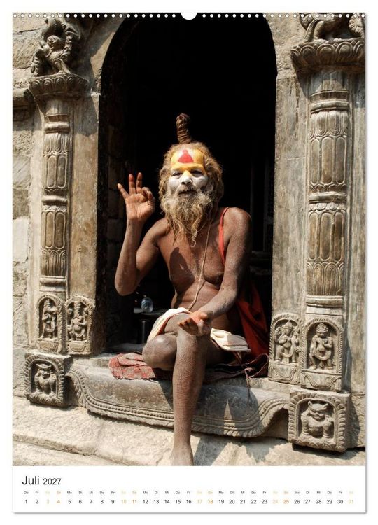 Produktbild: Menschen in Nepal (Wandkalender 2027 DIN A2 hoch), CALVENDO Monatskalender