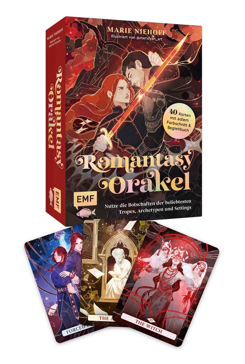 Produktbild: Kartenset: Romantasy-Orakel | Nutze die Botschaften der beliebtesten Tropes, Archetypen und Settings