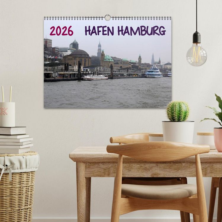 Produktbild: Hafen Hamburg 2026 (Wandkalender 2026 DIN A3 quer), CALVENDO Monatskalender