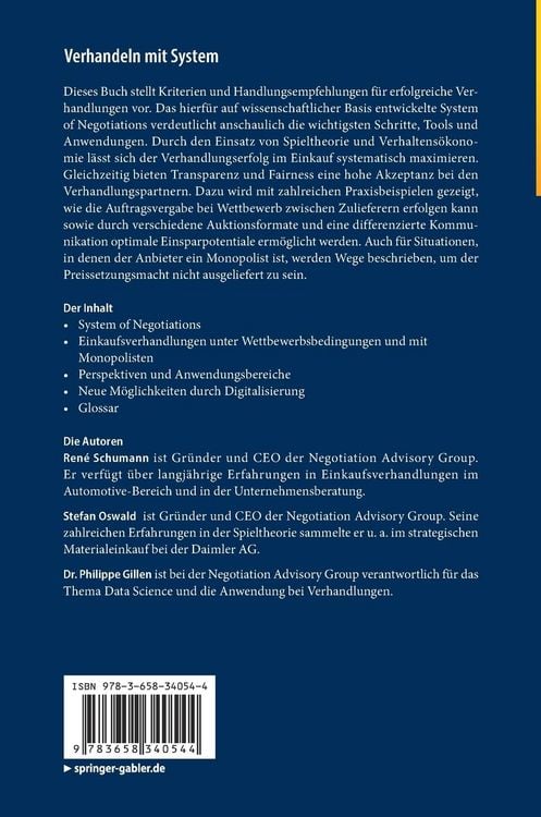 Produktbild: Verhandeln mit System