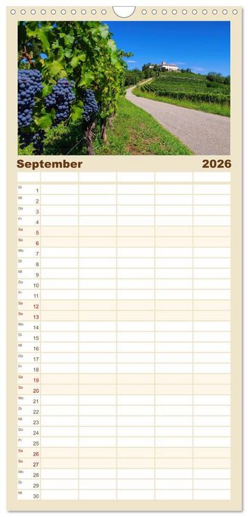Produktbild: Familienplaner 2026 - Friaul-Julisch Venetien - zwischen Alpen und Adria mit 5 Spalten (Wandkalender, 21 x 45 cm) CALVENDO