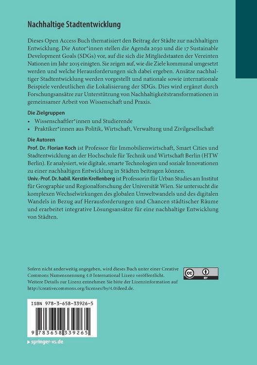Produktbild: Nachhaltige Stadtentwicklung