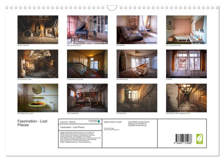 Produktbild: Faszination - Lost Places (Wandkalender 2026 DIN A3 quer), CALVENDO Monatskalender