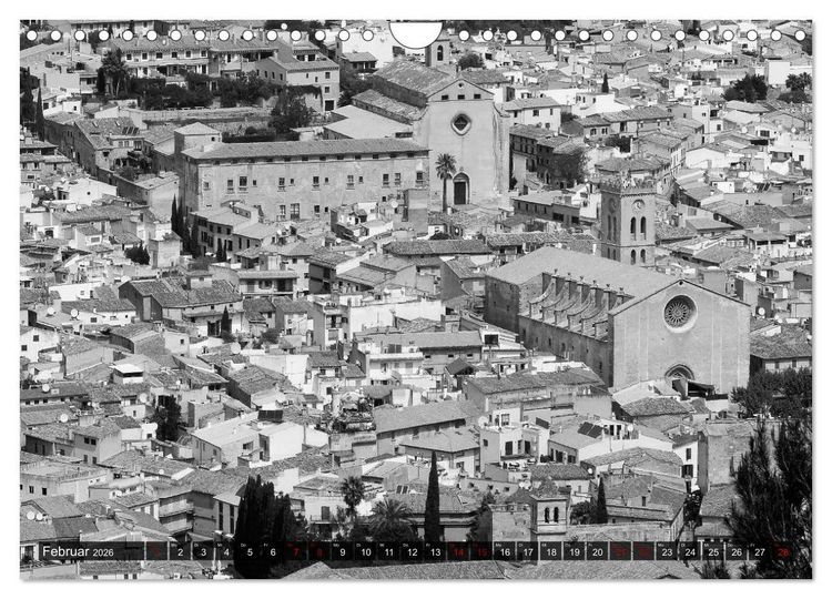 Produktbild: Mallorca monochrom (Wandkalender 2026 DIN A4 quer), CALVENDO Monatskalender