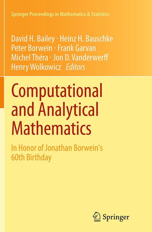Produktbild: Computational and Analytical Mathematics