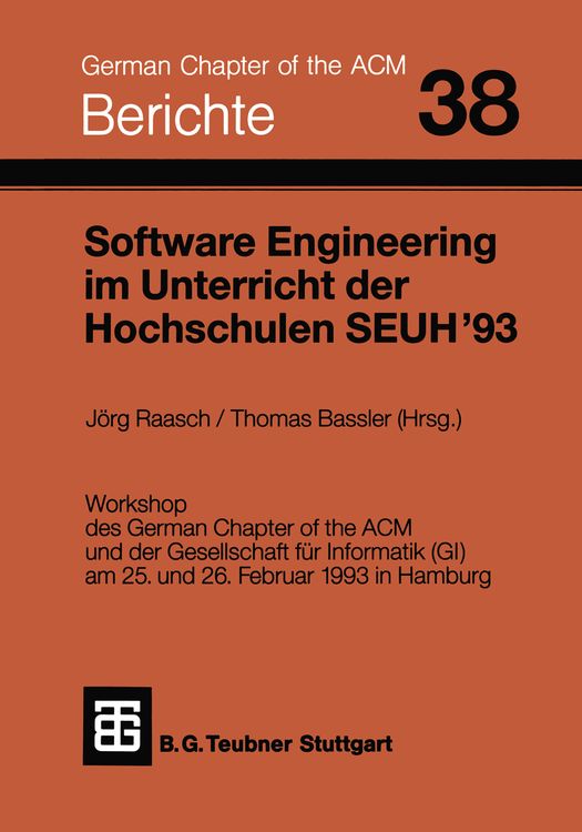Produktbild: Software Engineering im Unterricht der Hochschulen SEUH &rsquo;93