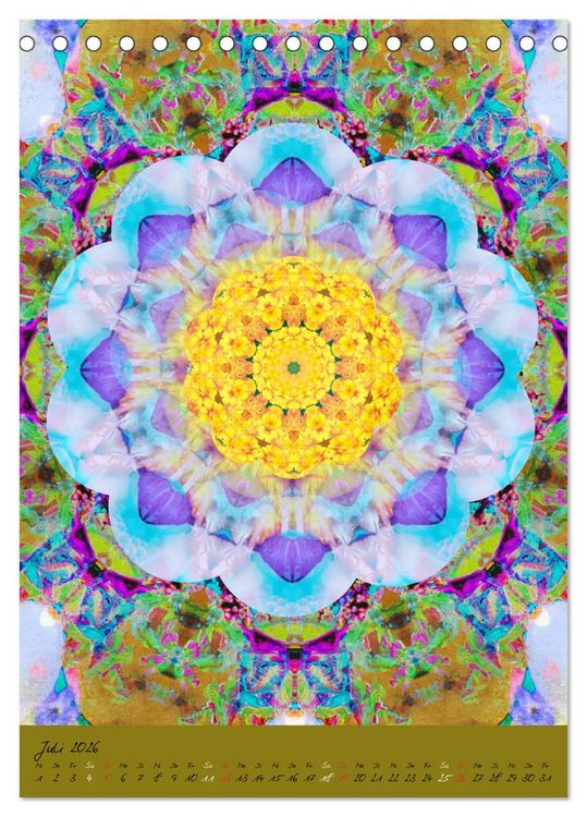 Produktbild: MANDALAS der Natur (Tischkalender 2026 DIN A5 hoch), CALVENDO Monatskalender