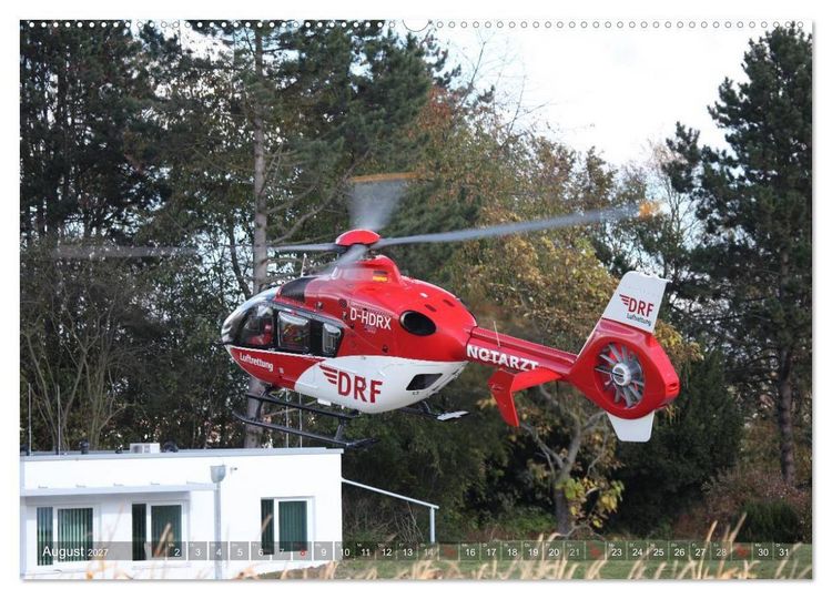 Produktbild: Helikopter in der Luft (hochwertiger Premium Wandkalender 2027 DIN A2 quer), Kunstdruck in Hochglanz
