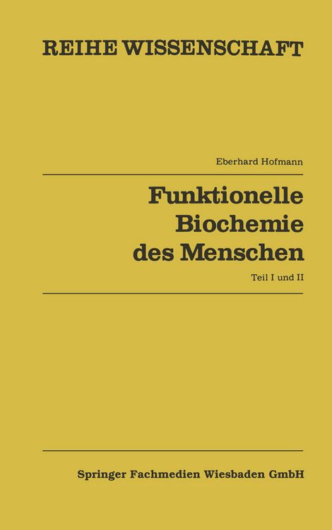 Produktbild: Funktionelle Biochemie des Menschen