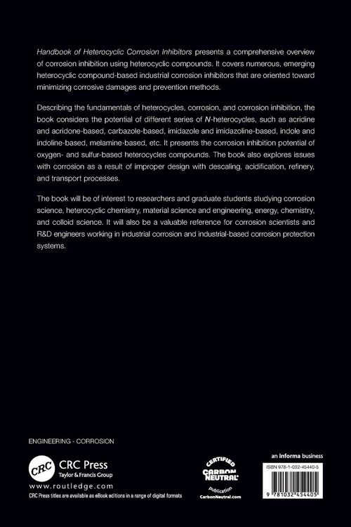 Produktbild: Handbook of Heterocyclic Corrosion Inhibitors
